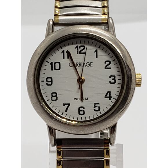 Carriage by Timex men's watch. Classic dress watch face.